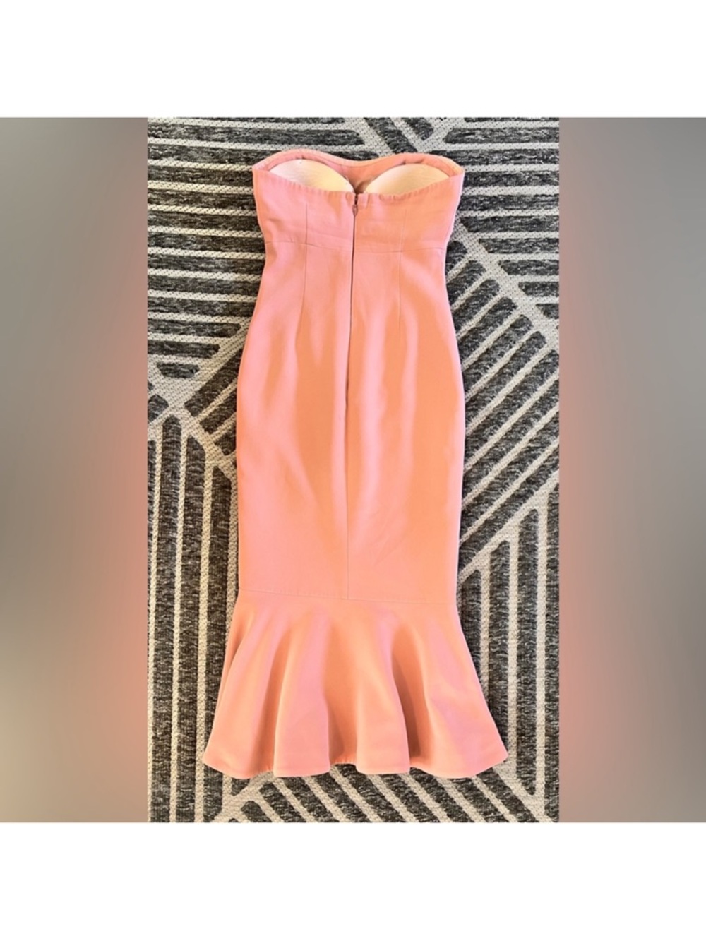 Cinq A Sept Luna Sz 0 Strapless Pink Midi Wedding Semi Formal Party Dress - Picture 9 of 9